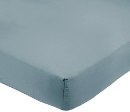 Amazon Basics Spannbetttuch, Mikrofaser, Graublau, 180 x 200 x 30 cm - 1
