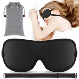 Anti-Rutsch-Schlafmaske, Boniesun Innovative Dual-Mode Augenmaske für Frauen und Herren-Verbesserte 2.0 Version Perfekt Lichtblockierung mit 2 Riemen ohne zu rutschen, 3D Augenbinde für Seitenschläfer - 1