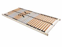 BeCo Lattenrost 140x200 cm Medistar fertig montiert/TÜV Zertifiziert/5 Zonen/28 Leisten/für alle Matratzen/Höhe 4,5 cm/Lattenroste produziert in Deutschland - 1