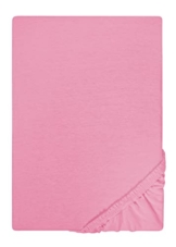 biberna 0077155 Spannbetttuch Jersey (Matratzenhöhe max. 22 cm) 1x 90x190 cm > 100x200 cm pink - 1