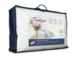 DormiGood - Premium Daunenkissen 80 x 80 cm 100% Natur - 3 Kammer Kopfkissen 80x80 1000g extra weich - Hochwertiges Inlay aus Baumwolle - 1