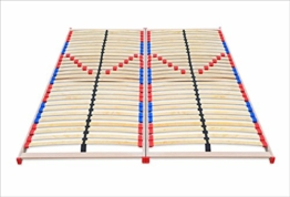 ECOFORM Lattenrost mit Härtegradregulierung + BEWEGLICH-ELASTISCHEN Duo-Kappen 140/160/180/200cm x 200cm - vom Hersteller (160 x 200 cm) - 1
