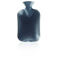 Fashy 35674.0 Wärmflasche 1er Pack ~ Thermoplast- Wärmeflasche Doppellamelle, geruchsneutral, recyclingfähig, robust und langlebig, fugenloser, schmaler Flaschenhals ~ 2,0 Liter, anthrazit - 1
