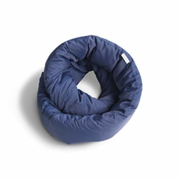 Huzi Design Infinity Pillow - Reisekissen Nackenkissen Ideal für Reise Büro Entwurf Weiches Nackenstützkissen (Marineblau) - 1