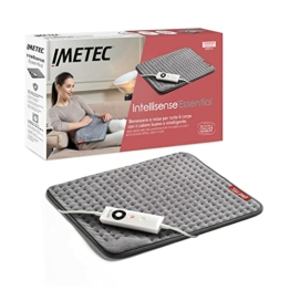 Imetec Intellisense Essential, Mehrzweck-Heizkissen, Wärmekissen, für den ganzen Körper geeignet, schnelles Erhitzen, hypoallergener Stoff, 5 Temperaturen, Sicherheits-Elektroblock, waschbar, 40x35 cm - 1