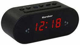Karcher UR 1030 Uhrenradio (PLL-Radio, dimmbares Display, Dual-Alarm) schwarz, Standard - 1