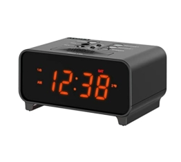 Kleine Digitale Wecker, Doppelalarme mit 4-Wecker Woche Modi, Snooze, USB-Ladegerät, Auto-manueller Dimmer, 12/24Hr, Nachtlicht und orange LED-Anzeigeuhr für Schlafzimmer iTOMA 213 - 1