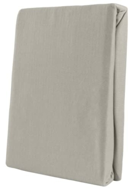 Leonado Vicent - Classic Spannbettlaken Bettlaken 100% Baumwolle Jersey Spannbetttuch in vielen Farben & Größen MARKENQUALITÄT ÖKO TEX Standard 100 (140 x 200 cm - 160 x 200 cm, Grau) - 1