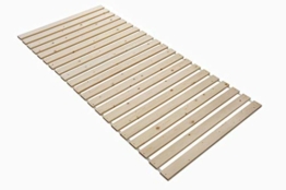 MaDeRa Natura XXL Rollrost, Massives Fichtenholz, unbehandelt, auch f. Kinder-Babybetten, Wohnmobile Größe 140 x 200 cm, 21 Leisten - 1