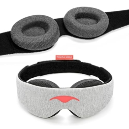 Manta Sleep Schlafmaske - Augenmaske für 100% Dunkelheit, null Druck auf die Augen, einstellbare Augenpolster, tiefstmögliche Ruhe, perfekte Augenbinde für Leichtschläfer, Reisen, Mittagsschlaf - 1