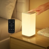 Nachttischlampe Touch Dimmbar, Fernbedienung LED Tischlampe Batteriebetrieben 256 Farben und 3 Modi , Bonsery Nachtlicht Kinder Atmosphäre Schreibtischlampe Timerfunktion für Schlafzimmer Wohnzimmer - 1