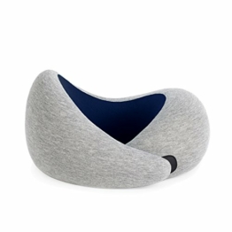 Ostrichpillow Go - Luxus-Reisekissen mit Memory Foam | Flugzeug-Kissen, Auto-Reisekissen, Nackenstütze (blau) - 1