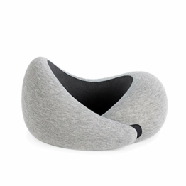 Ostrichpillow Go - Luxus-Reisekissen mit Memory Foam | Flugzeugkissen, Auto-Reisekissen, Nackenstütze (Grau) - 1