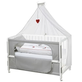 roba Babybett, Roombed, 60x120 cm 'Adam & Eule', Beistellbett zum Elternbett - 1