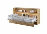 Schrankbett Bed Concept, Wandklappbett mit Lattenrost, V-Bett, Wandbett Bettschrank Schrank mit integriertem Klappbett Funktionsbett (BC-06, 90 x 200 cm, Artisan Eiche, Horizontal) - 1