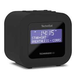 TechniSat TECHNIRADIO 40 - DAB+ Radiowecker (DAB, UKW, Wecker mit zwei einstellbaren Weckzeiten, Sleeptimer, Snooze-Funktion, dimmbares LCD Display, USB Ladefunktion) schwarz - 1