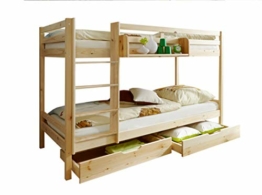 Ticaa Etagenbett Stockbett Rene Kiefer massiv Natur - 1