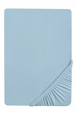 Traumhaft Schlafen - Castell - Markenbettwäsche 0077113 Spannbetttuch Jersey Stretch (Matratzenhöhe max. 22 cm) 1x 90x190 cm - 100x200 cm, bläulich - 1