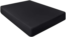 Utopia Bedding - Spannbettlaken 140x200cm - Schwarz - Gebürstete Mikrofaser Spannbetttuch - 35 cm Tiefe Tasche - 1