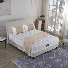 V6 Boxspringbetten Bestes Preis-Leistungsverhältnis (180 x 200 cm H3/H4, Beige) - 1