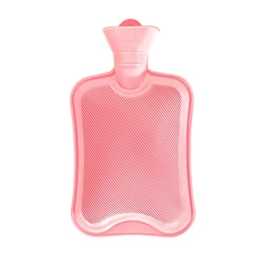 Wärmflasche ohne Bezug 2L großer Öffnung Sichere und Haltbare Naturkautschuk Bettflasche für Kinder und Erwachsene Geschenke für Frauen (Rosa) - 1