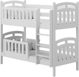 Weiß Etagenbett für Kinder 90x190 90x200 80x160 cm Massivholz Kiefer - Hochbett Kinderbett - Jugendbett - 200x90 - 1
