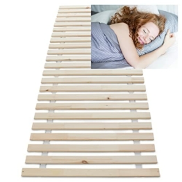Wolkenland Premium Rollrost Rolllattenrost für Ihr Bett – Lattenrost – stabile 2 cm Dicke Holzlatten bis 400 kg belastbar – 4 Größen zur Wahl – für erholsamen Schlaf (90 x 200 cm 23 Latten) - 1