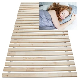 Wolkenland Premium Rollrost Rolllattenrost für Ihr Bett – Lattenrost – stabile 2 cm Dicke Holzlatten bis 400 kg belastbar – 4 Größen zur Wahl – für erholsamen Schlaf (140 x 200 cm 23 Latten) - 1