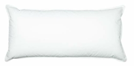 ZOLLNER Deluxe Daunenkissen, Kopfkissen, 40x80 cm, Mako Baumwolle, weiß - 1